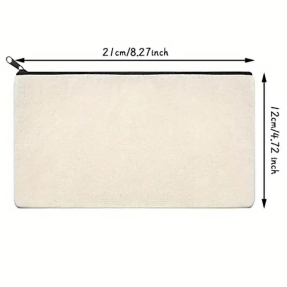 NEW SMALL CANVAS ZIPPER POUCH, COSMETIC BAG, JESUS IS THE REASON FOR THE SEASON - Picture 5 of 6